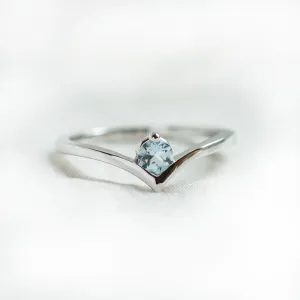 Gold aquamarine ring AMY Thumbnail