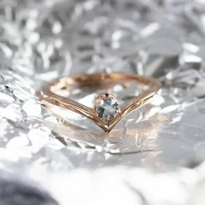 Gold aquamarine ring AMY Thumbnail