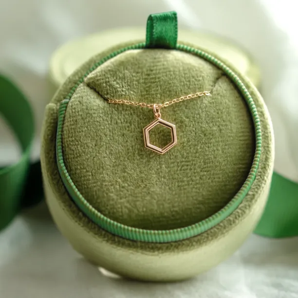 Zlatý náhrdelník s přívěskem hexagonu MEGAN Image