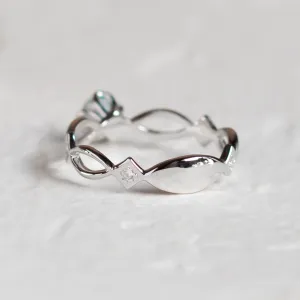 Zlatý prsten s akvamarínem a diamanty QUEEN Thumbnail