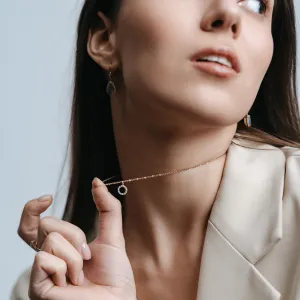 Visací náušnice s pear mechovými acháty a s diamanty ROYA Thumbnail