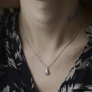 Gold necklace with salt and pepper diamond PERRY Thumbnail