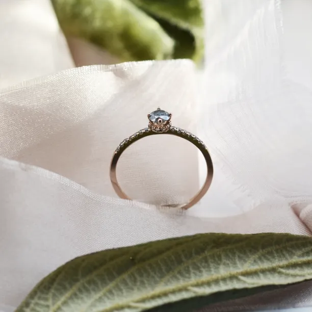 Zlatý prsten s diamanty salt and pepper SANI Image