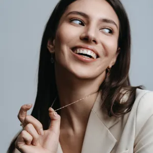 Visací náušnice s pear mechovými acháty a s diamanty ROYA Thumbnail