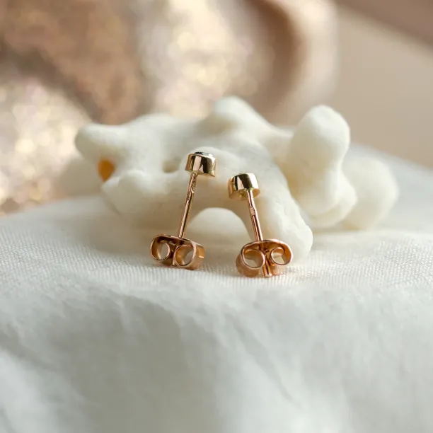 Zlaté napichovací náušnice s drahokamem dle výběru ALLA Image