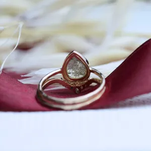 Gold set rings with salt and pepper diamonds PAULA Thumbnail