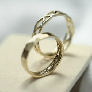 Propletené snubní prsteny ze zlata JAZ Thumbnail