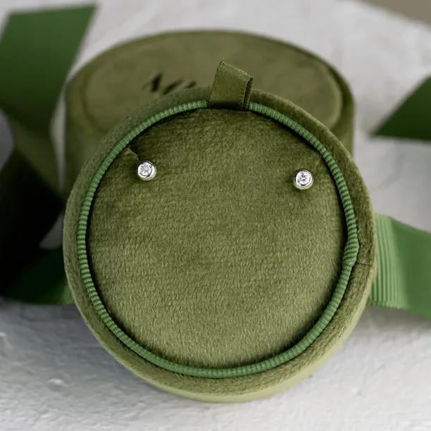 Zlaté napichovací náušnice s drahokamem dle výběru ALLA Image