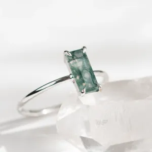 Gold ring with moss agate MOS Thumbnail