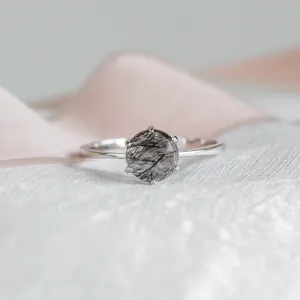 Rutile quartz gold ring OLLY Thumbnail