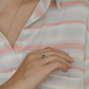 Gold ring with rutile quartz FLORA Thumbnail