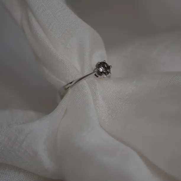 Gold ring with rutile quartz FLORA Image