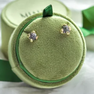 Raw blue diamond stud earrings CORNELIA Thumbnail