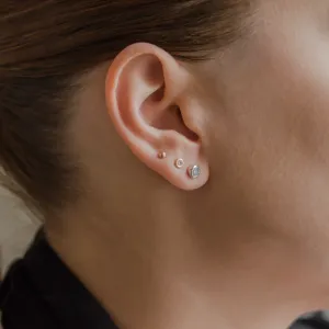 Minimalistické naušnice s diamanty salt and pepper LOLI Thumbnail