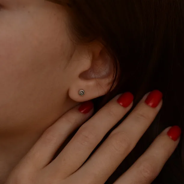 Minimalistické naušnice s diamanty salt and pepper LOLI Image