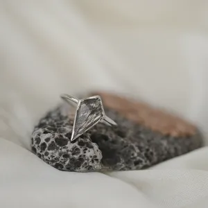 Gold ring with rutile quartz BUNO Thumbnail