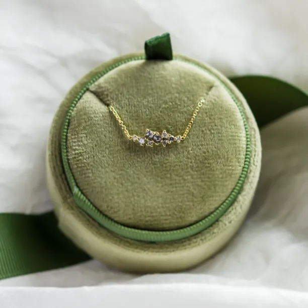 Zlatý náramek osazený salt and pepper diamanty CLARE Image