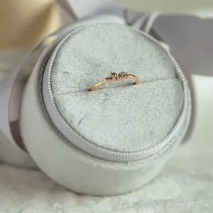 Zlatý minimalistický prstýnek s diamanty salt and pepper CLUSTER Thumbnail