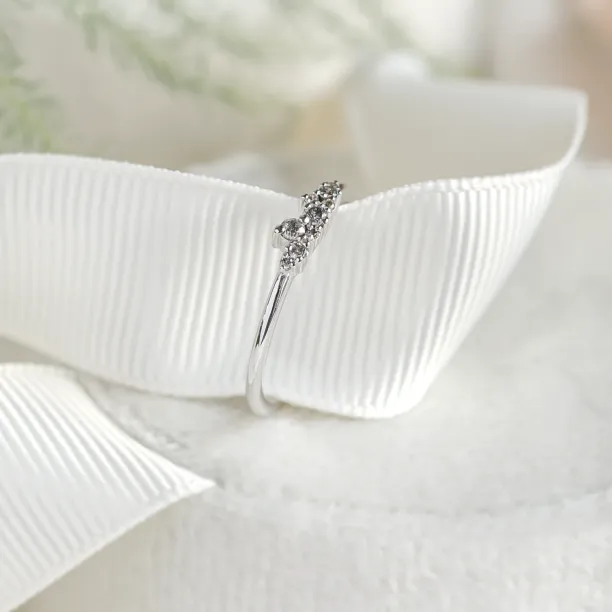 Zlatý minimalistický prstýnek s diamanty salt and pepper CLUSTER Image