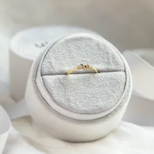 Zlatý minimalistický prstýnek s diamanty salt and pepper CLUSTER Thumbnail