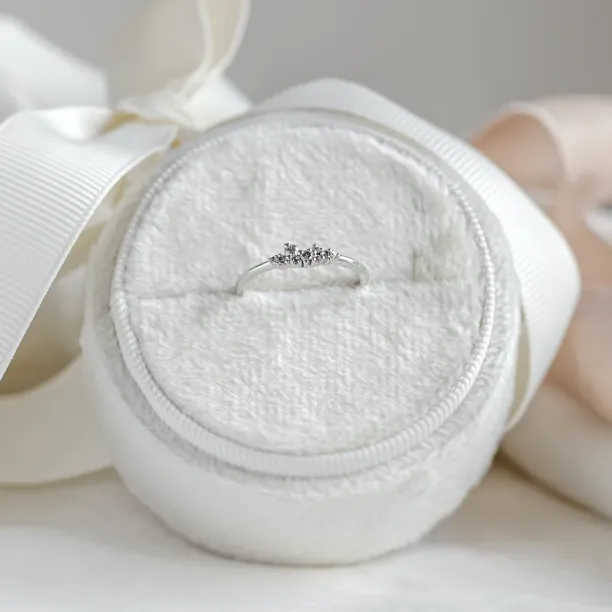 Zlatý minimalistický prstýnek s diamanty salt and pepper CLUSTER Image