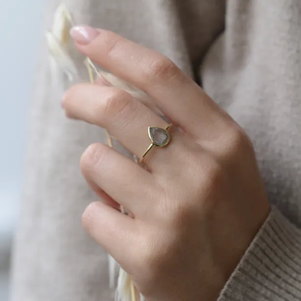 Zlatý originální prsten s diamantem salt and pepper XENIA Image