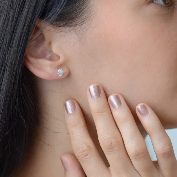 Original minimalist earrings made of gold RIMINI Image