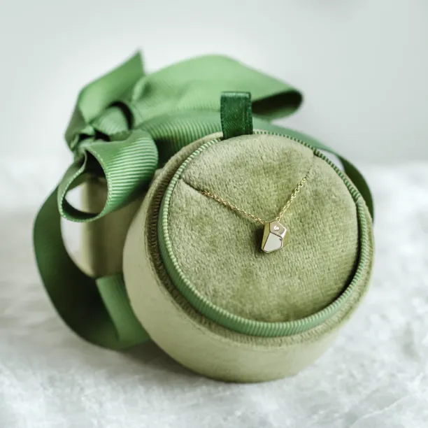 Minimalistický zlatý řetízek s přívěskem RISO Image