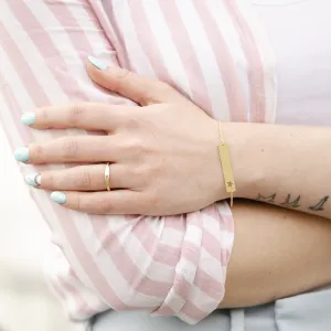 Gold bar bracelet with custom engraving REMA Thumbnail