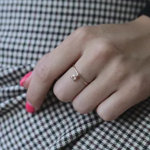 Rose gold ring with morganite and diamond MORGAN Thumbnail