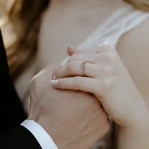 Zlatý prsten s diamanty salt and pepper CLARA Thumbnail