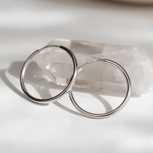 Zlaté kruhové náušnice MOZZA Image