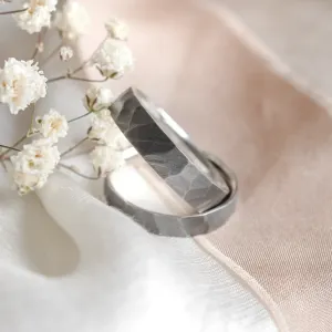 Snubní prsteny s tepaným povrchem ze zlata PERU Thumbnail