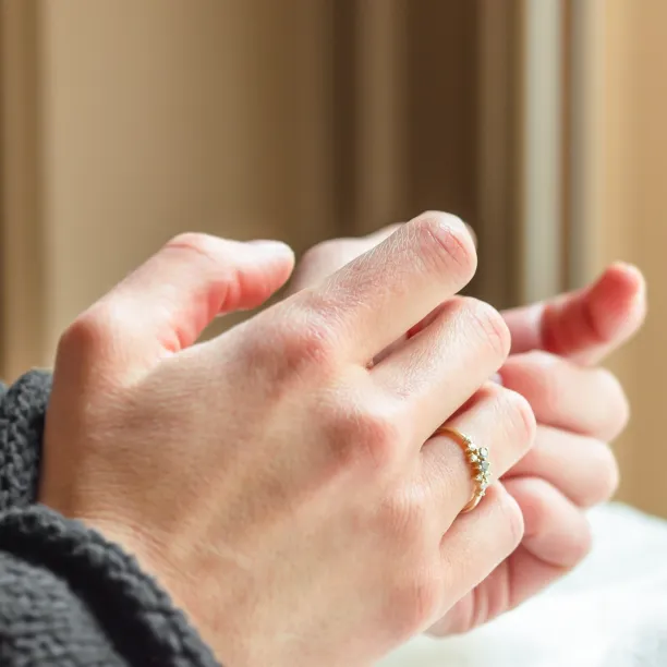 Zlatý prsten s diamanty salt and pepper CLARA Image