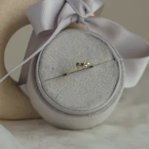 Zlatý prsten s diamanty salt and pepper CLARA Thumbnail