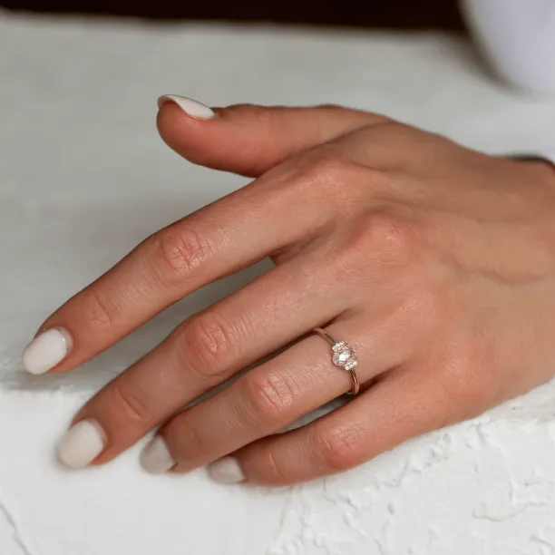 Lab grown diamond ring in vintage style LIRA Image