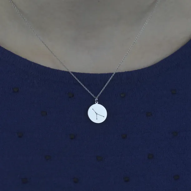 Silver pendant with a zodiac constellation ZODIAC Image