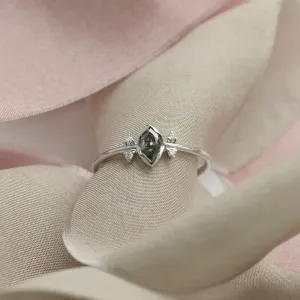 SABI gold ring with salt and pepper diamond 0.2ct Thumbnail