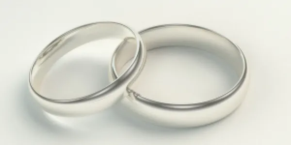 Solid wedding rings made of platinum YORK