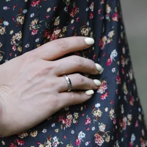 Solid wedding rings made of platinum YORK Thumbnail