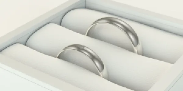 Solid wedding rings made of platinum YORK Thumbnail