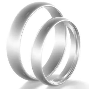 Solid wedding rings made of platinum YORK