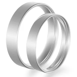 Flat wedding rings made of platinum VEGAS