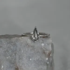 FREDA gold ring with salt and pepper diamond  Thumbnail