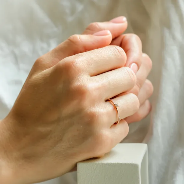 Tiny salt and pepper diamond ring ZORA Image