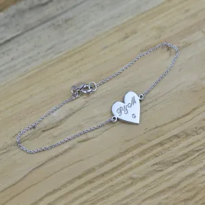 VICKY Silver bracelet with a diamond Thumbnail