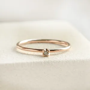 Tiny salt and pepper diamond ring ZORA