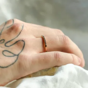 Zlatý prsten half eternity se salt and pepper diamanty DORA Thumbnail