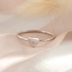 PATRICIA Heart shape gold diamond ring Thumbnail