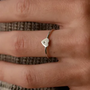 PATRICIA Heart shape gold diamond ring Thumbnail